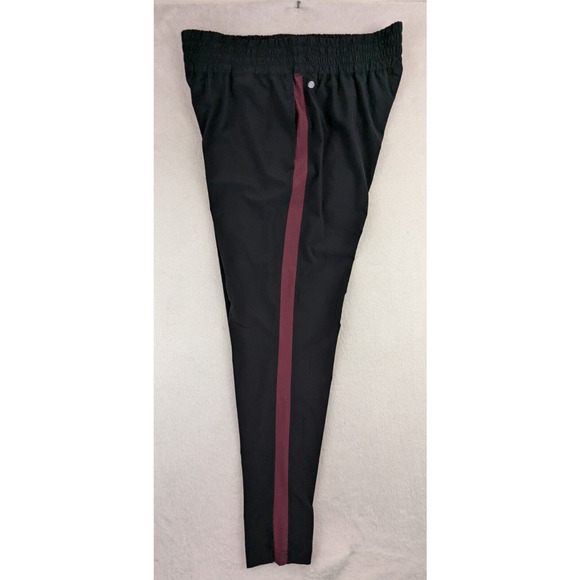 Z by Zella sz 1X Athletic Jogger Pants black & burgundy stripes on sides 0692 - Picture 4 of 6